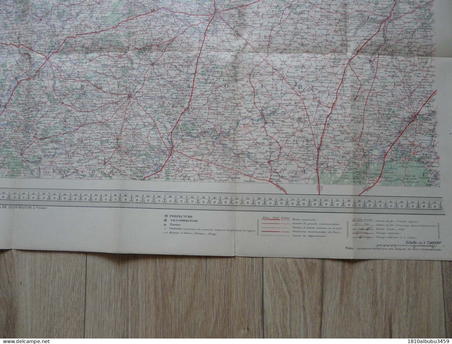 ENVIRONS DE PARIS - CARTE ROUTIERE Gravée Et Editée Par Les Ets DE DION-BOUTON - Roadmaps