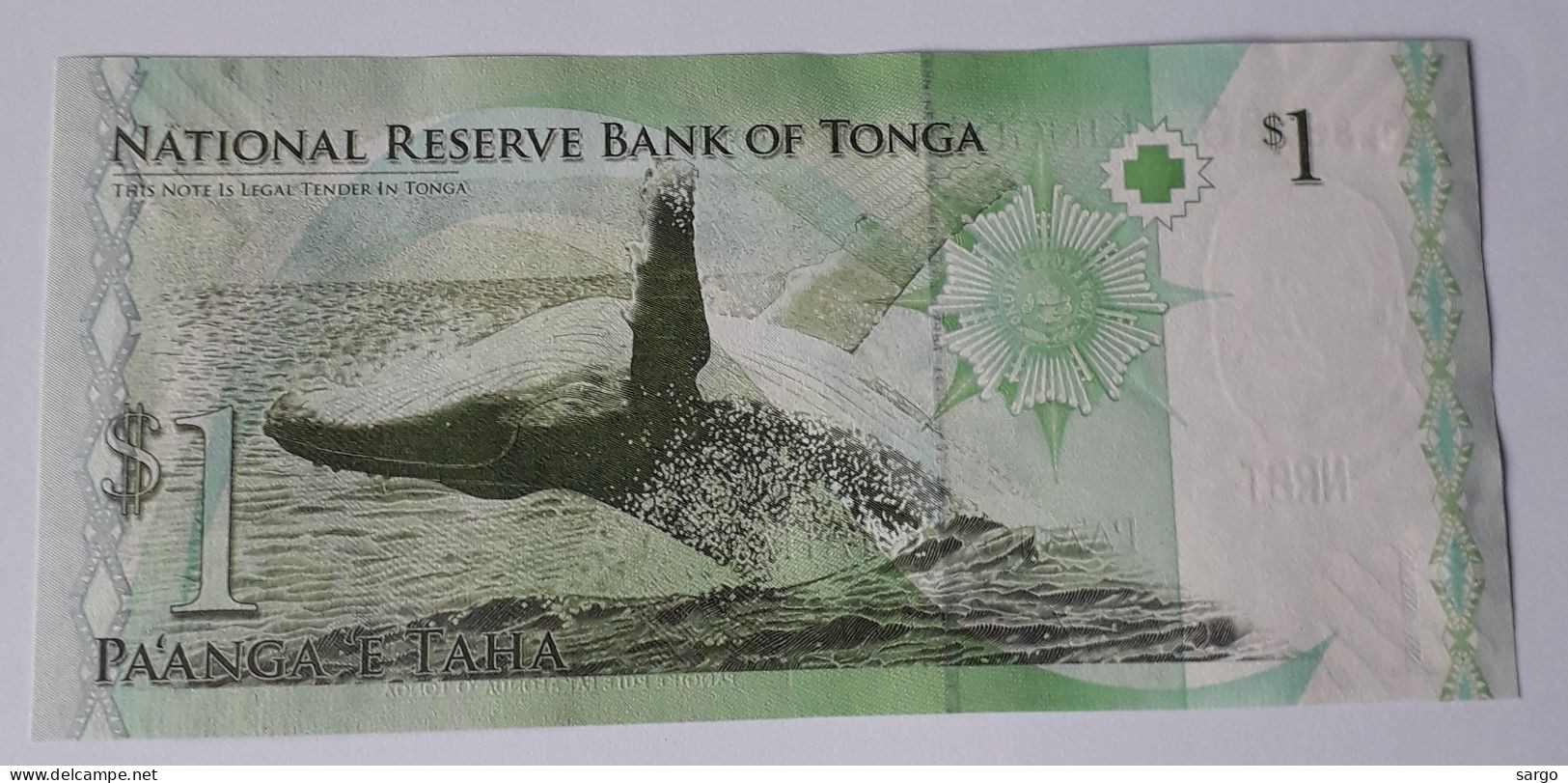 TONGA  - 1 PA'ANGA  - P 37  (2009) - UNC -  BANKNOTES - PAPER MONEY - SIGNATURE 2 - - Tonga