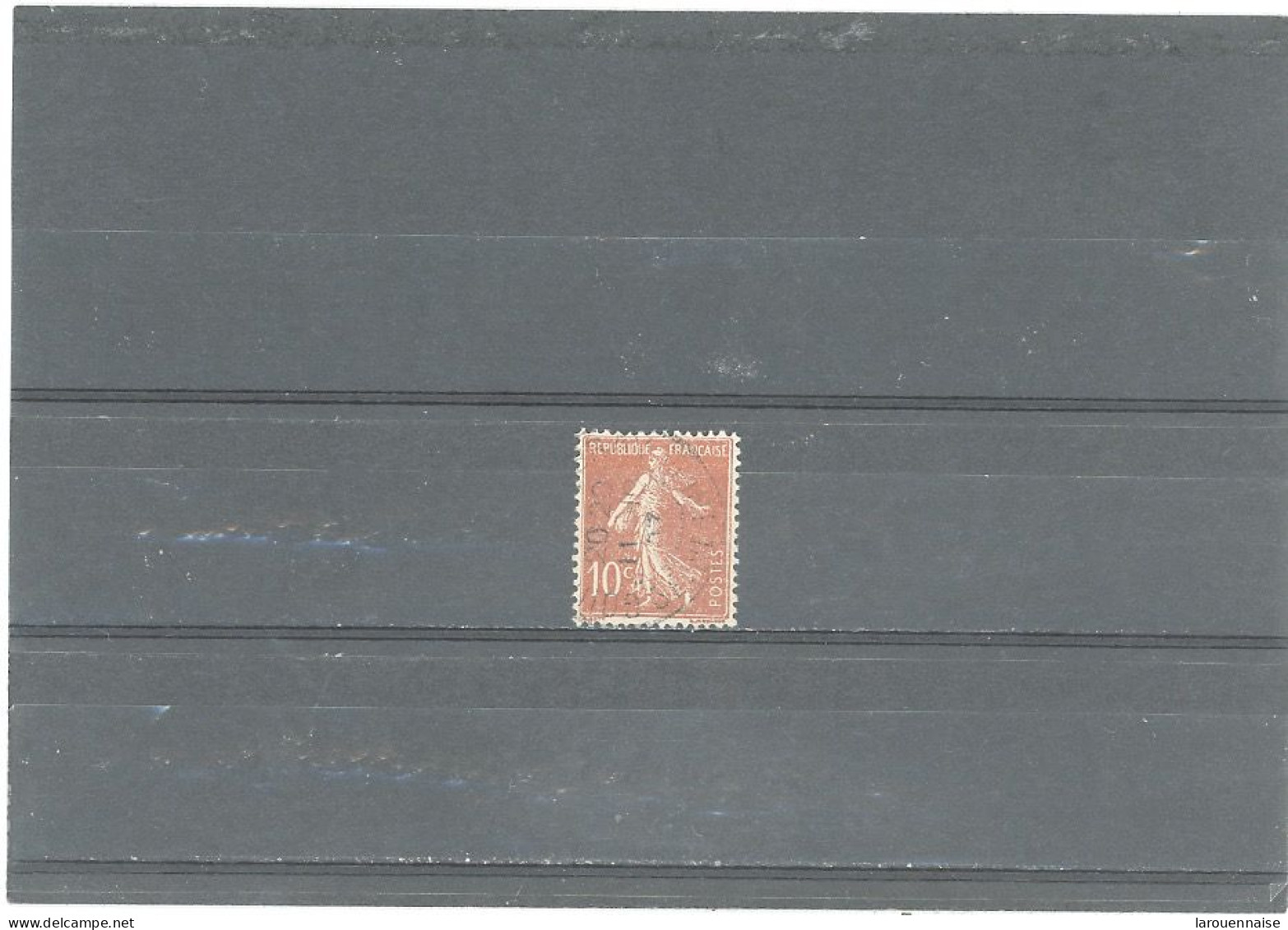 VARIÉTÉS -N°135 -Obl SEMEUSE CAMÉE -10c ROUGE -CHIFFRE MAIGRE  -CHEVELURE RACOURCIE - Used Stamps