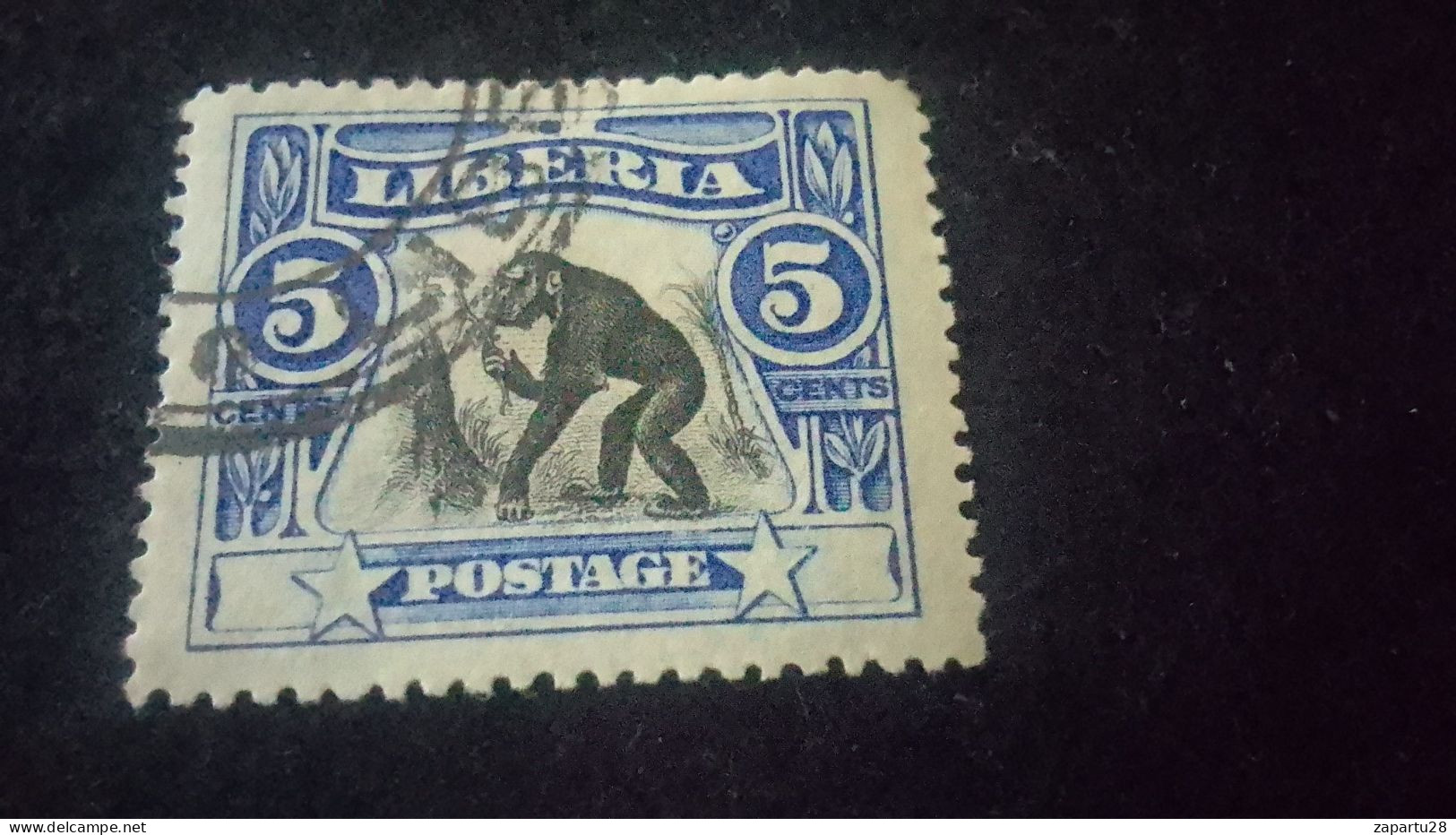 LİBERYA-1900-1910    5   C.      DAMGALI - Liberia