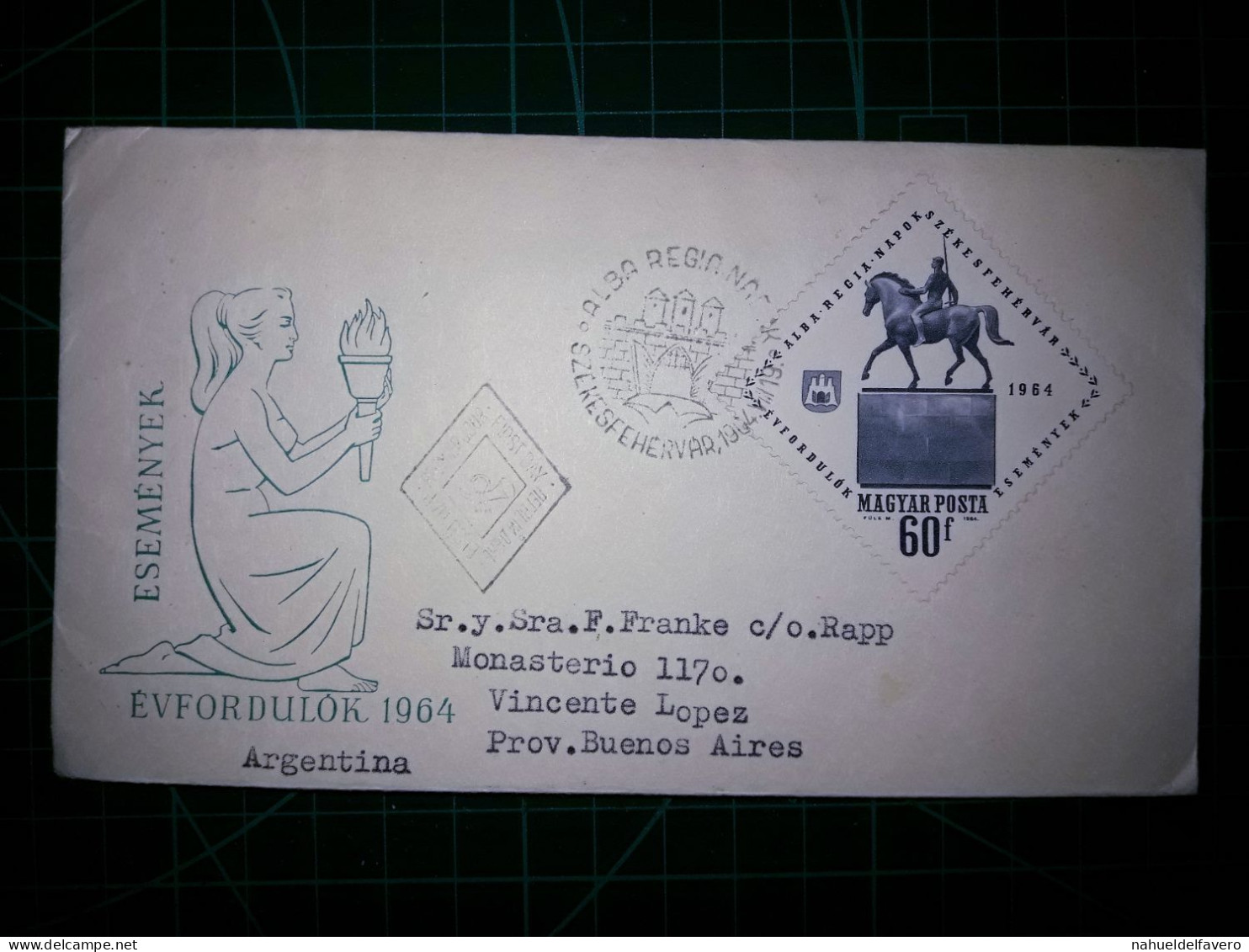 HONGRIE, Enveloppe FDC, Commémorative "Esemenyek Evfordulok 1964" Avec Cachet De La Poste Et Timbre Spécial. Distribué - FDC