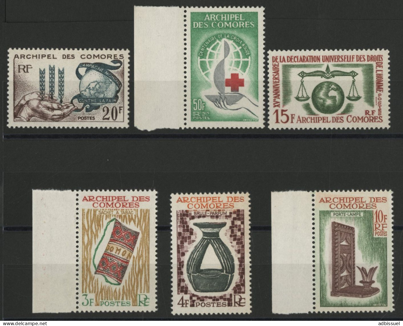 COMORES N° 26 à 31 Neufs ** Sans Charnière (MNH) Cote 36,75 € - Unused Stamps