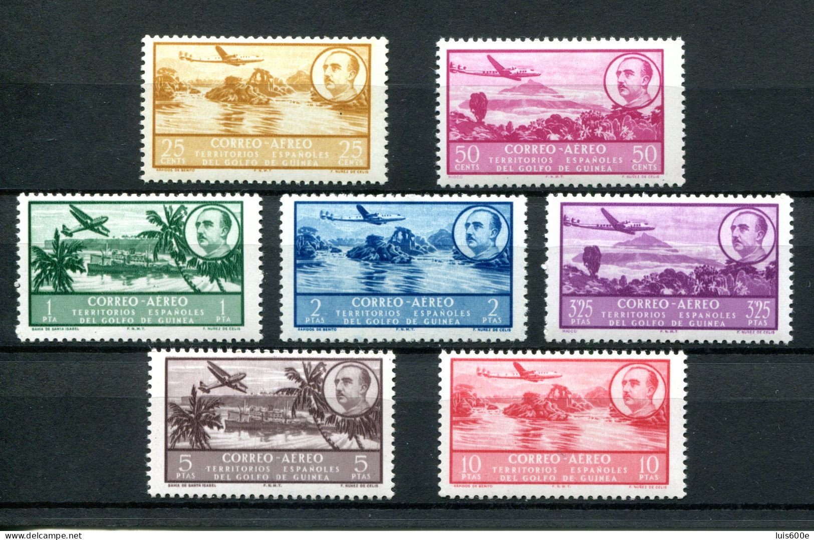 1951.GUINEA.EDIFIL 298/304**.NUEVOS SIN FIJASELLOS(MNH).CATALOGO 60€ - Guinea Española