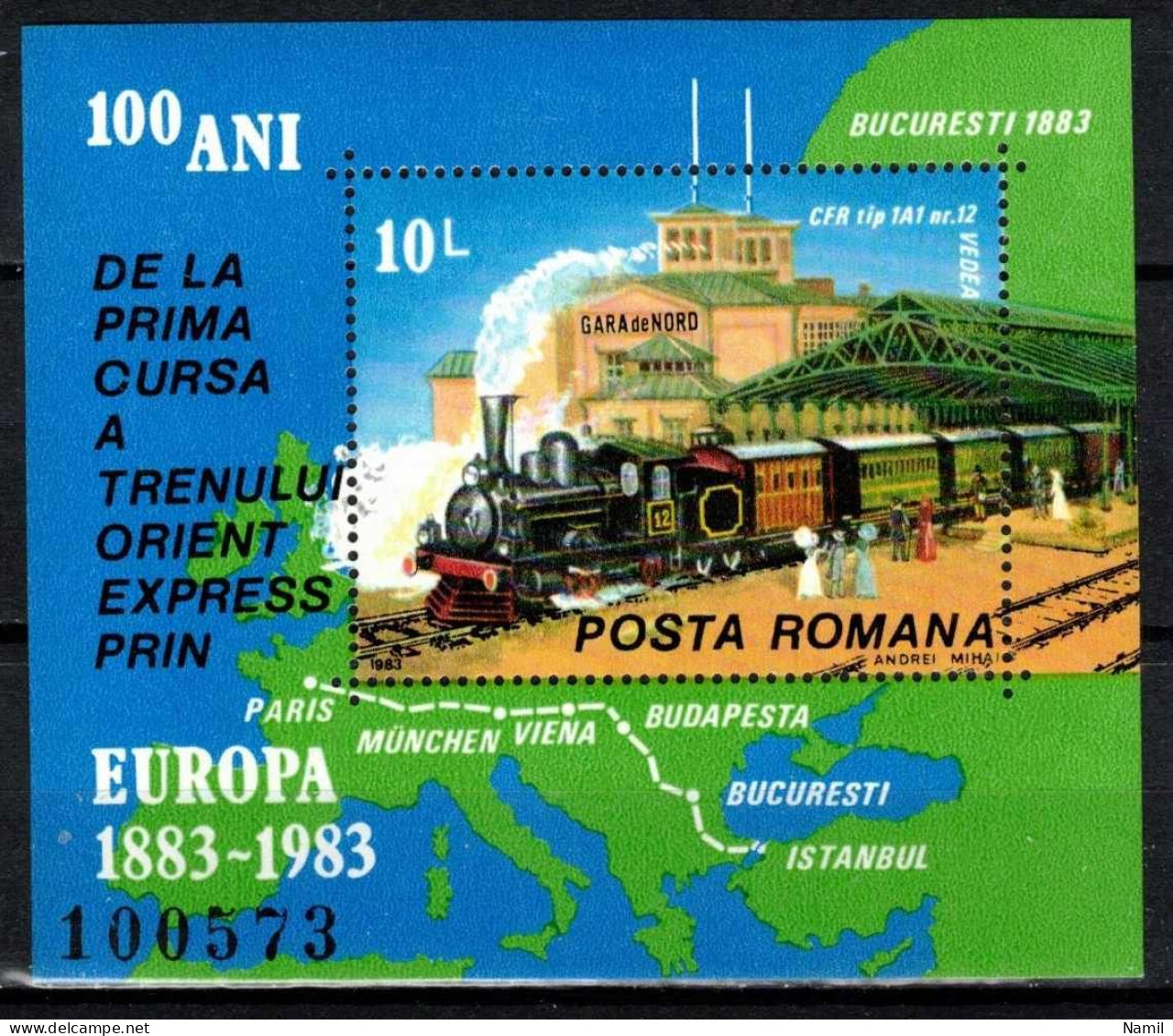 ** Roumanie 1983 Mi 4002 - Bl.193 (Yv BF 163), (MNH)** - Unused Stamps