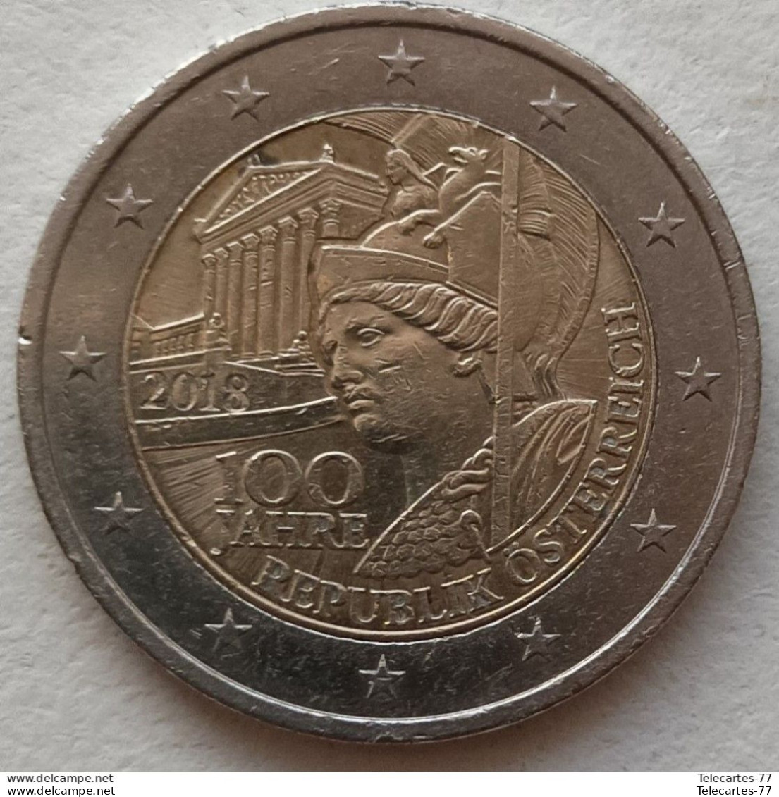 Pièce 2 Euros Commémorative Autriche 2018 Pour Les 100 Ans De La République D'Autriche - Austria