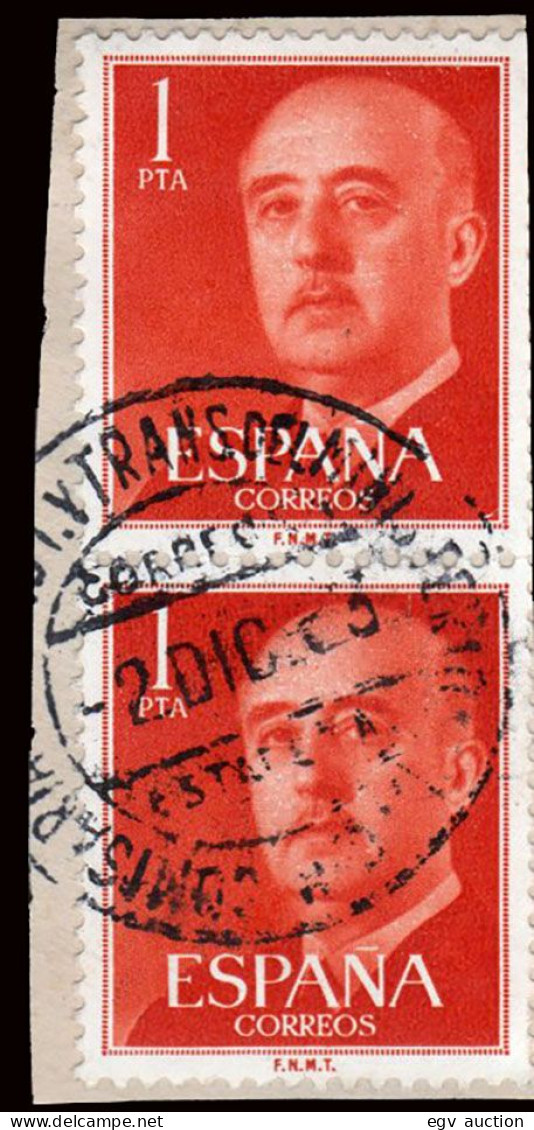 Madrid - Edi O 1153 Pareja - Fragmento Mat "Comisaria Abast. Y Trans. De Ministerio Del Trabajo Correos - Estafeta" - Used Stamps