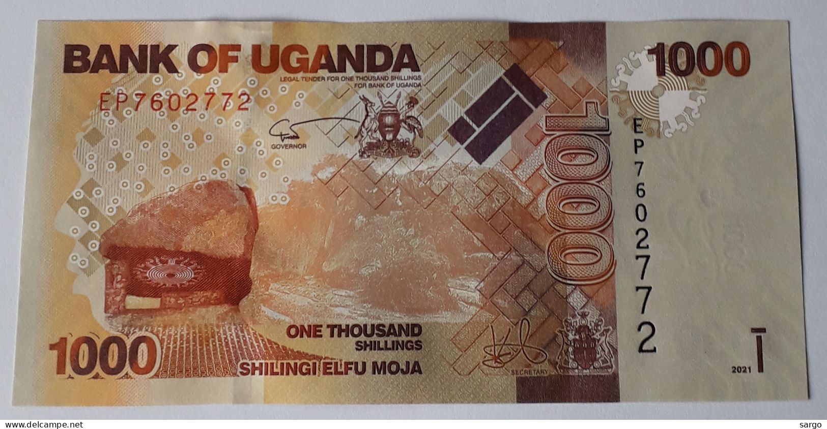 UGANDA - 1.000 SHILLINGS - P 49E (2021)  - UNC - BANKNOTES - PAPER MONEY - CARTAMONETA - - Uganda