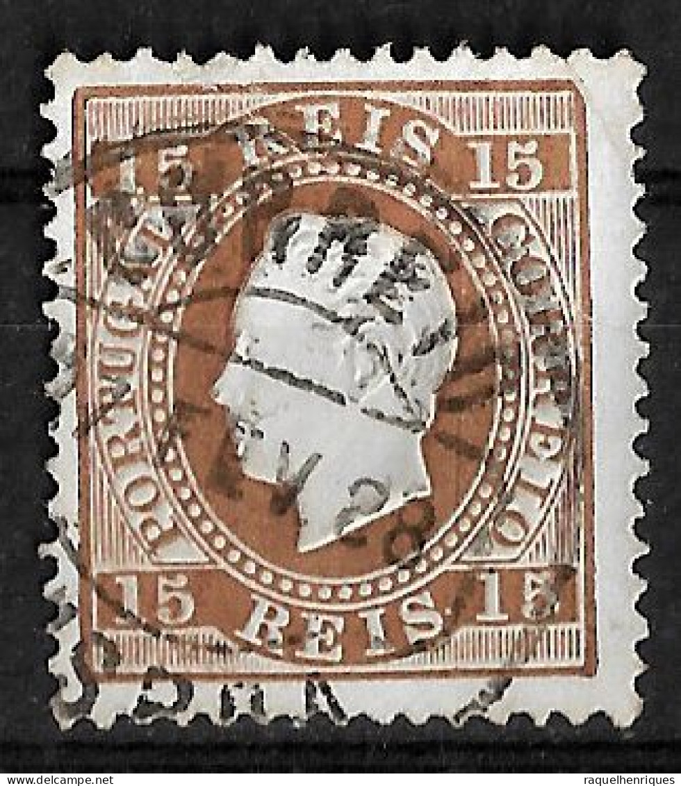 PORTUGAL 1870-76 D. LUIS I 15R P:12.5 USED (NP#94-P17-L7) - Gebraucht