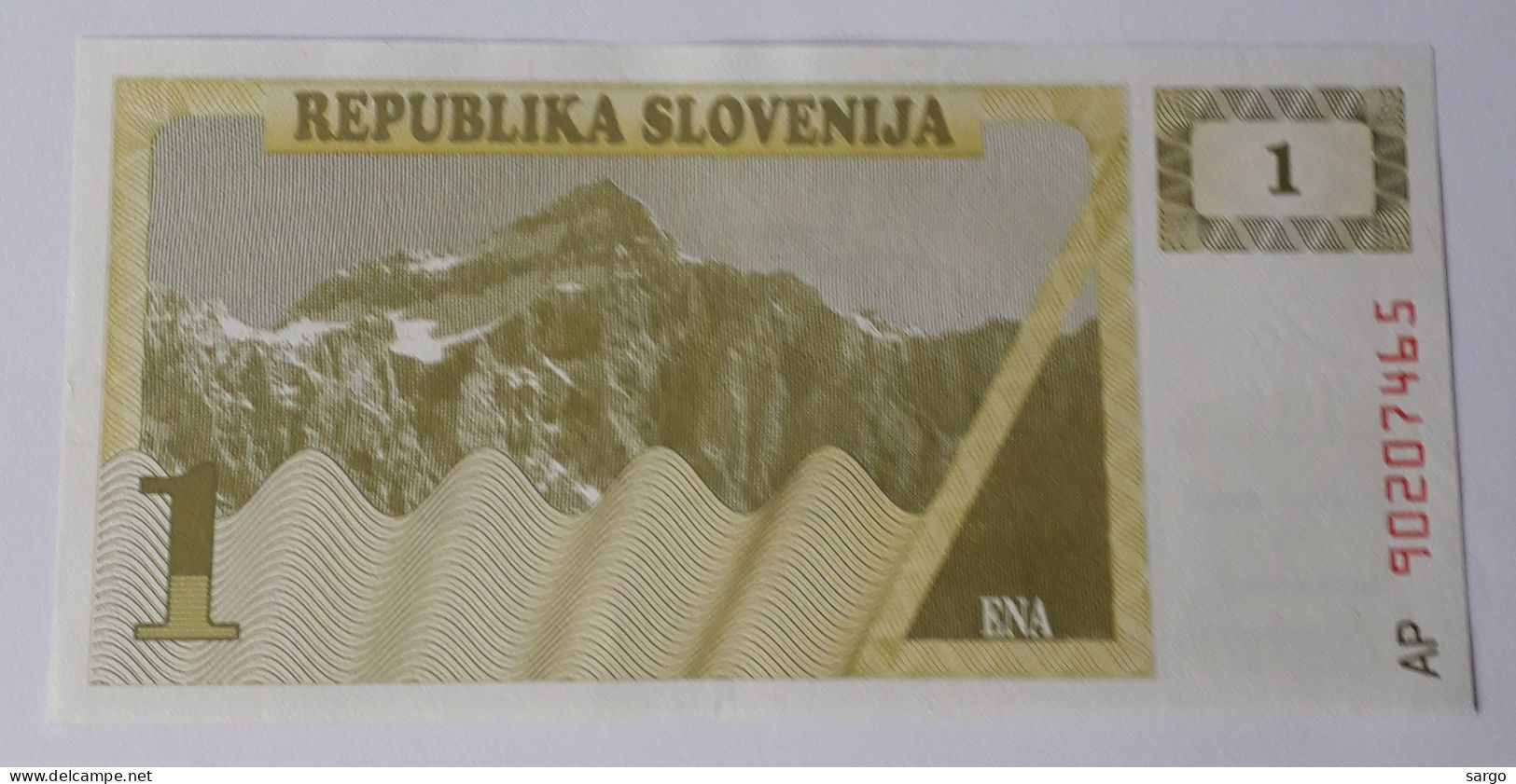 SLOVENIA  - 1 - P1 (1990) -- UNC - BANKNOTES - PAPER MONEY - CARTAMONETA - - Slovenië