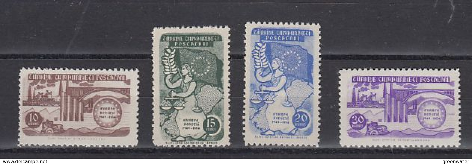 Turkey 1954 Council Of Europe 4v ** Mnh (59292) ROCK BOTTOM - Idee Europee