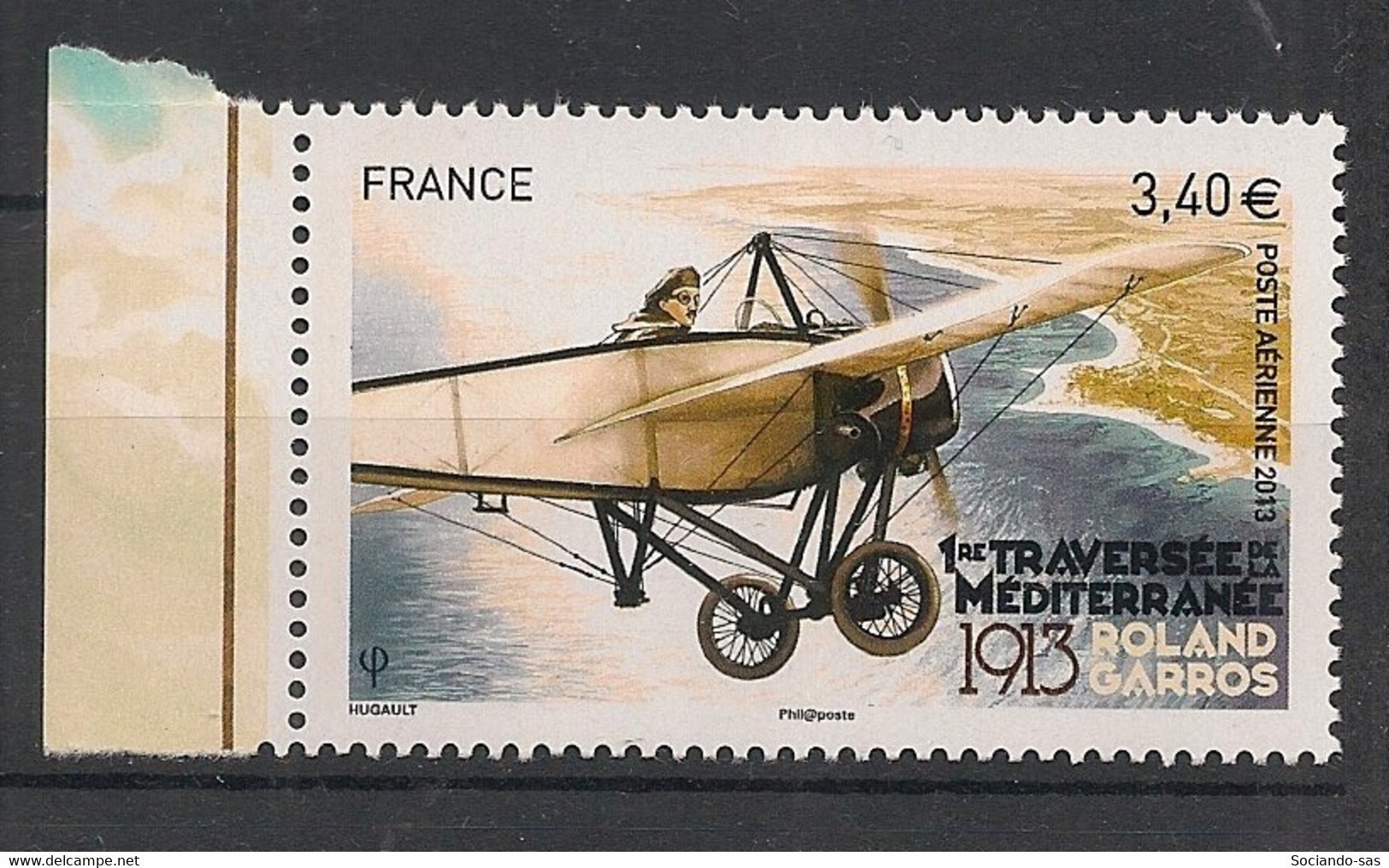 FRANCE - 2013 - Poste Aérienne PA N°YT. 77a - Roland Garros - Neuf Luxe ** / MNH / Postfrisch - 1960-.... Ungebraucht