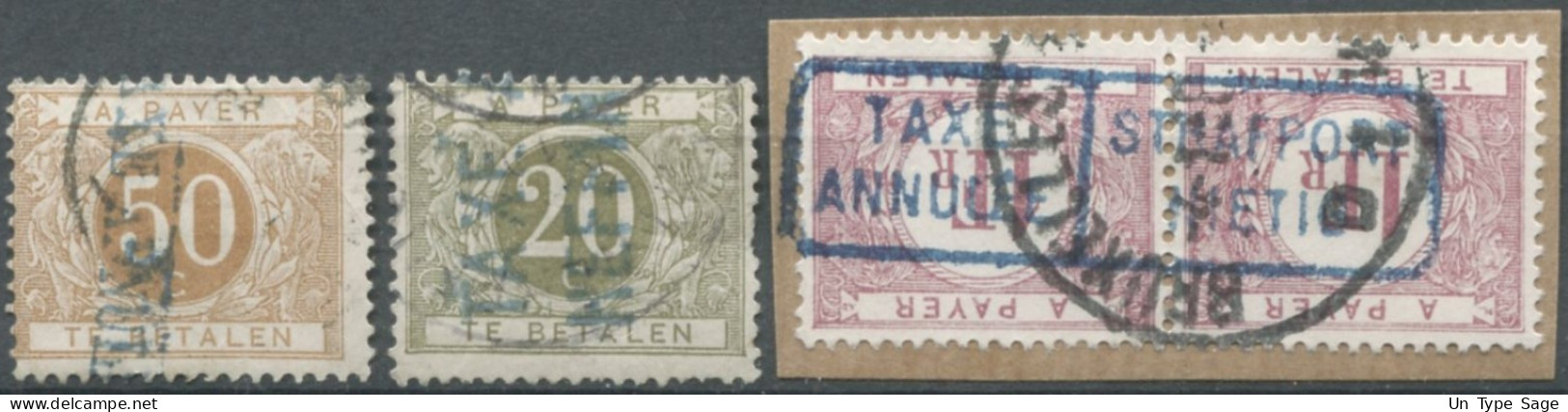 Belgique, Lot De Timbres - Griffe TAXE ANNULE - (F793) - Postzegels
