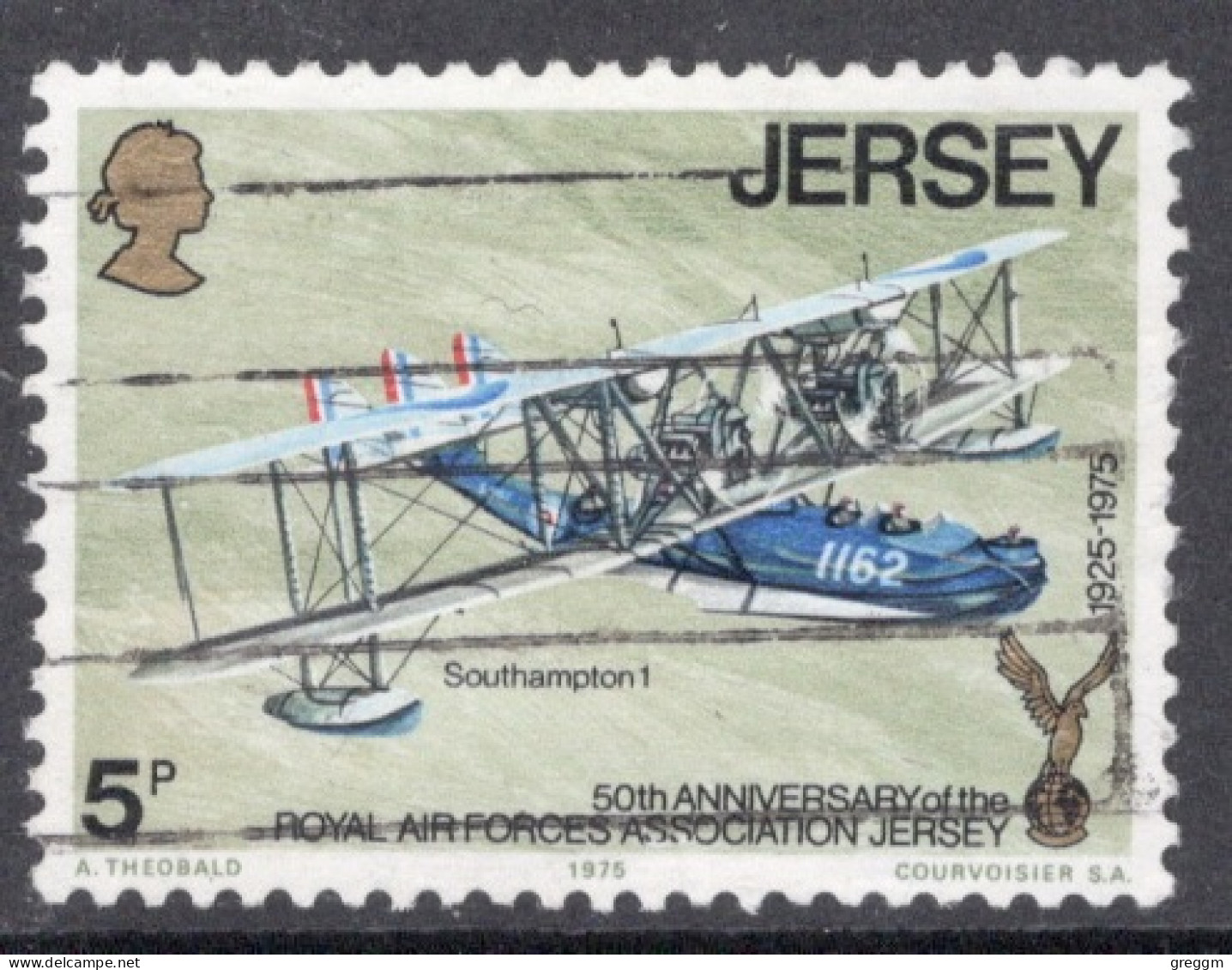 Jersey 1975 Single Stamp From The 50th Anniversary Of The Royal Air Force Association, Jersey Branch Set In Fine Used - Jersey