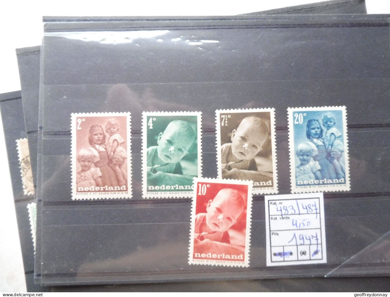 Pays Bas Nederland Holland Mnh Neuf Sans Gomme Zonder Gom 483/487 Perfect Parfait - Nuovi