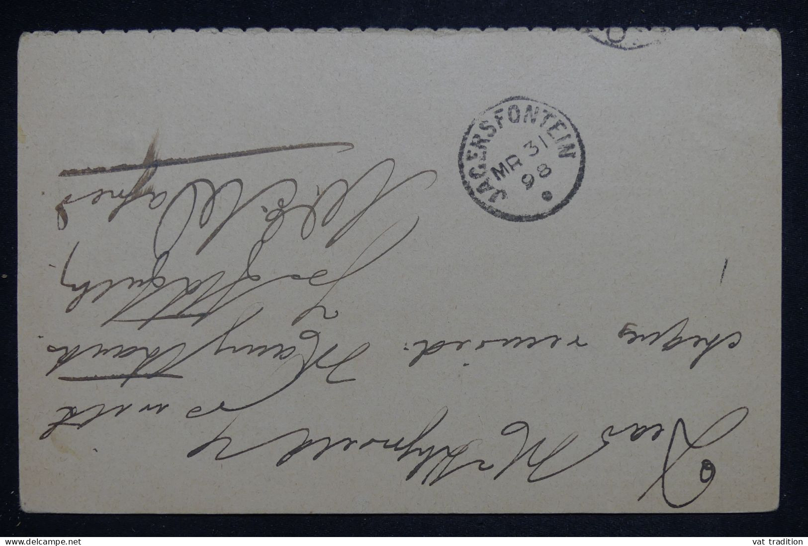 ETAT LIBRE D'ORANGE - Entier Postal De Jagersfontein En 1898 - L 151408 - Oranje-Freistaat (1868-1909)