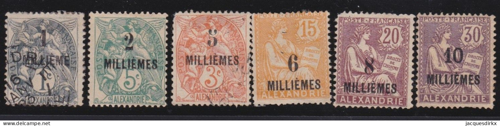 Alexandrie  .  Y&T   .     6 Timbres        .   O  Et (*)      .    Oblitéré  Et Neuf - Oblitérés