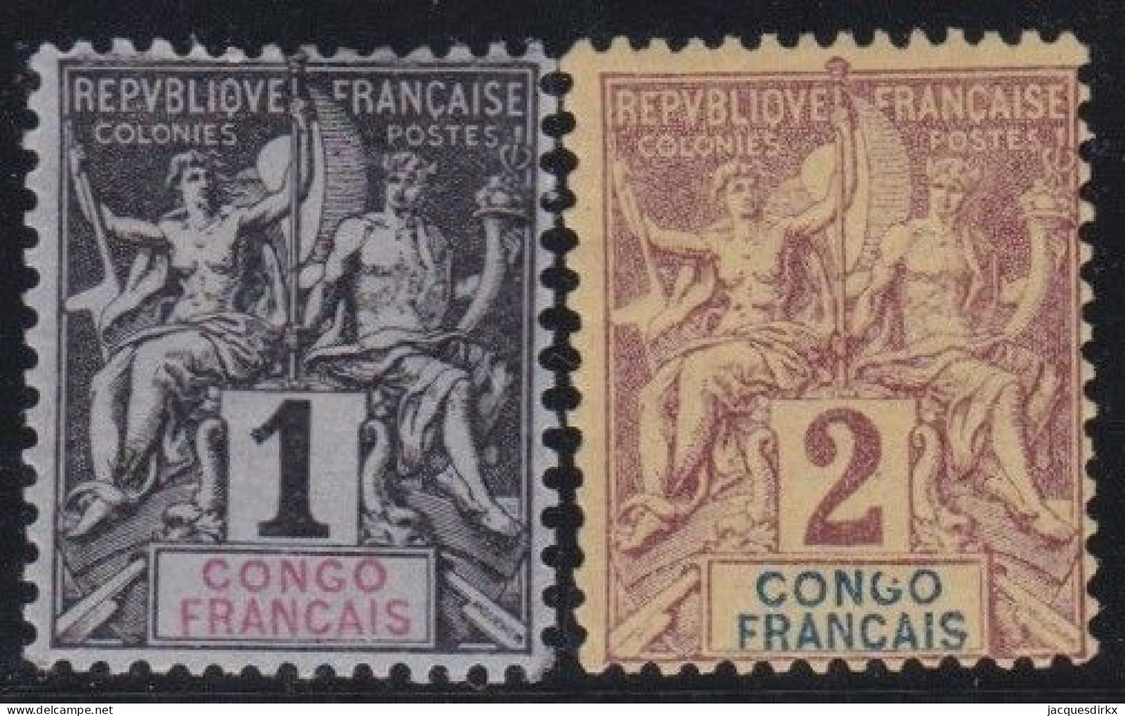Congo Français  .  Y&T   .     12/13        .   *      .    Neuf Avec Gomme - Unused Stamps