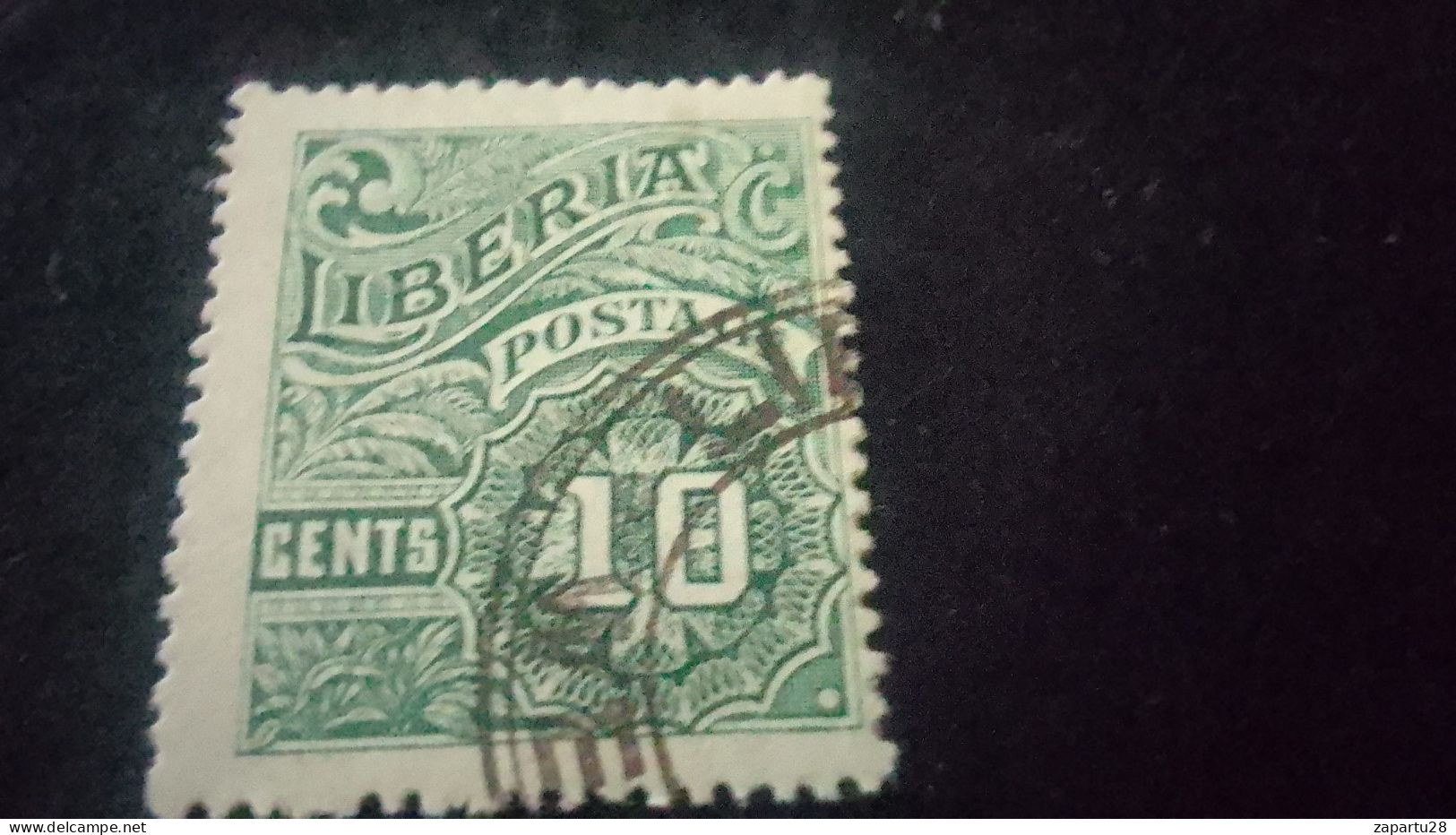 LİBERYA-1910-20-    10   C      DAMGALI   LOCAL MOTİFLER - Liberia