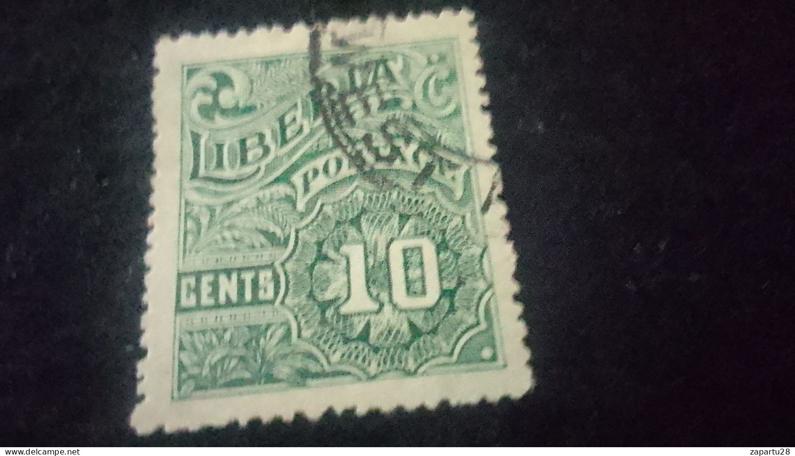 LİBERYA-1910-20-    10   C      DAMGALI   LOCAL MOTİFLER - Liberia