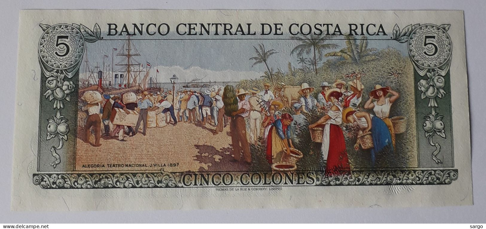 COSTA RICA - 5 COLONES  - 1989 - UNC - P 236d - BANKNOTES - PAPER MONEY - CARTAMONETA - - Costa Rica