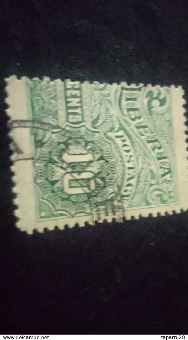 LİBERYA-1910-20-    10   C      DAMGALI   LOCAL MOTİFLER - Liberia