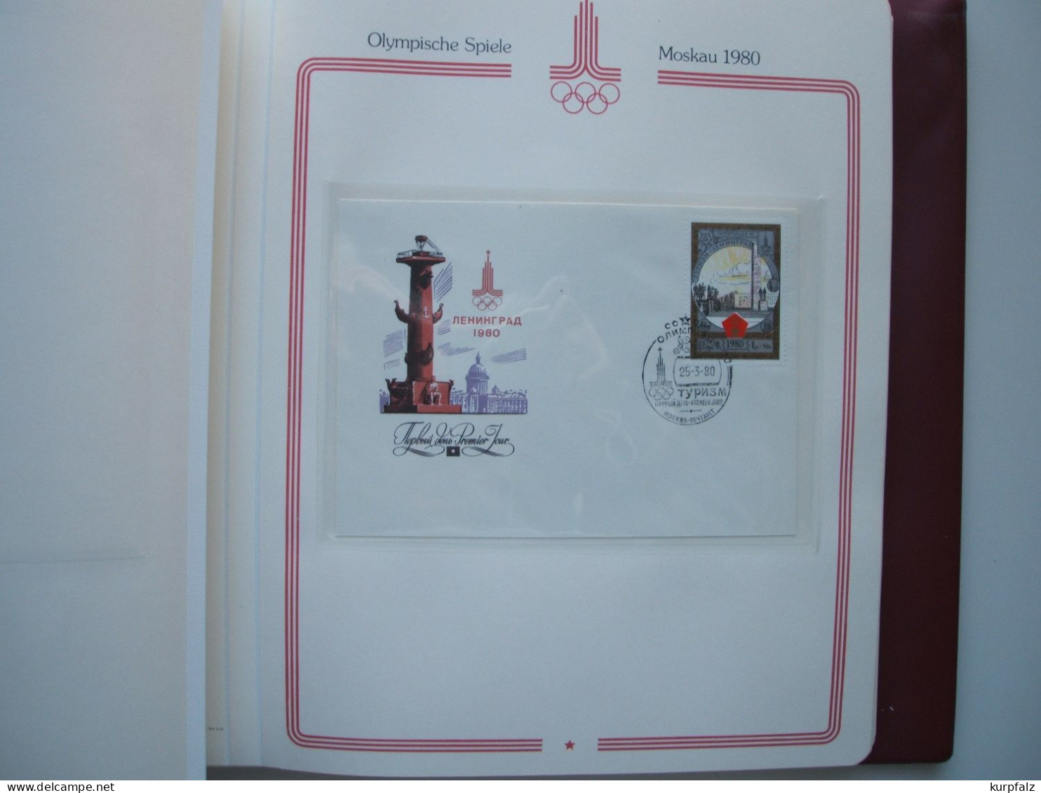 Olympische Spiele Moskau 1980 - über 40 Sowjet-Briefe mit SSt. im Borek-Album