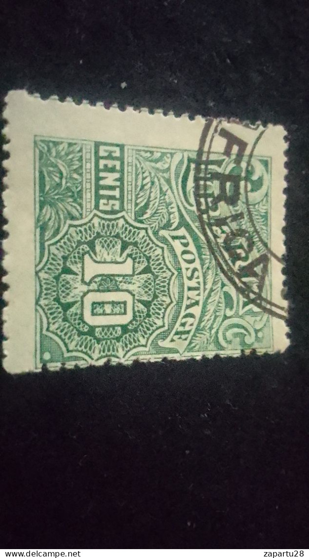 LİBERYA-1910-20-    10   C      DAMGALI   LOCAL MOTİFLER - Liberia