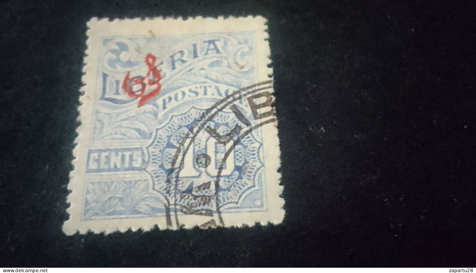 LİBERYA-1910-20-    10   C      DAMGALI   LOCAL MOTİFLER - Liberia