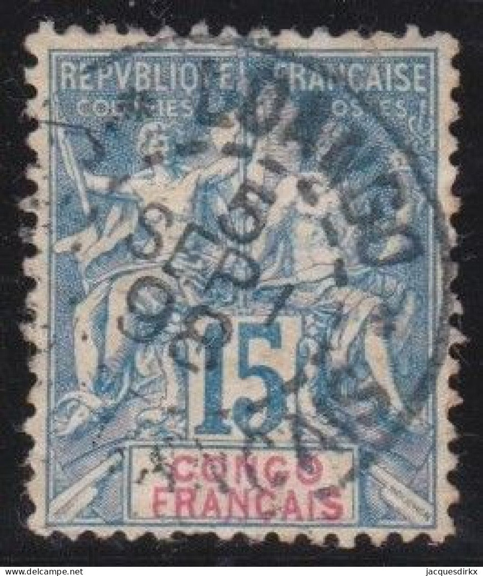 Congo Français  .  Y&T   .     17        .    O     .   Oblitéré - Usados