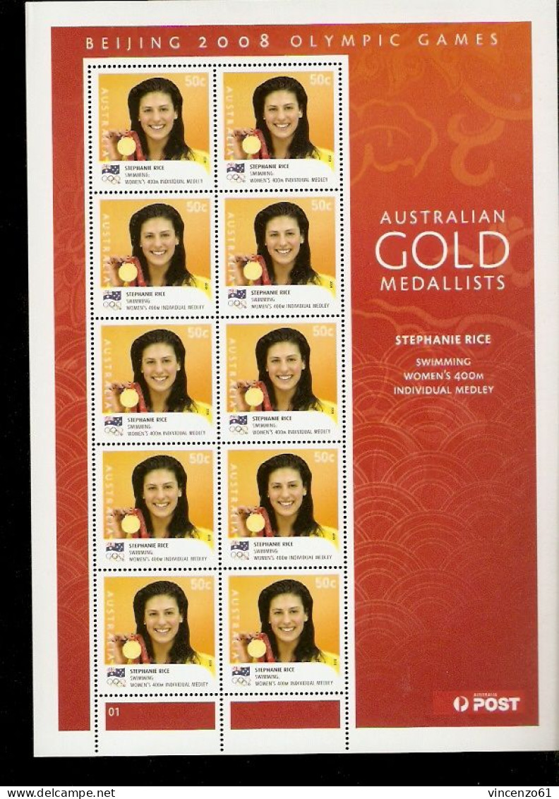 BEIJING 2008 OLYMPIC GAMES AUSTRALIA GOLD MEDAL SWIMMING WOMEN'S 400 M INDIVIDUAL MEDLEY - Estate 2008: Pechino