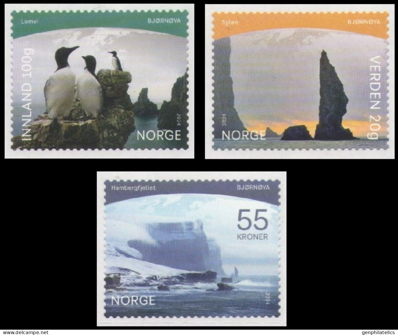 NORWAY 2024 FAUNA Nature. Views. Ocean. Polar Motifs BIRDS - Fine Set (self-adhesive) MNH - Nuovi