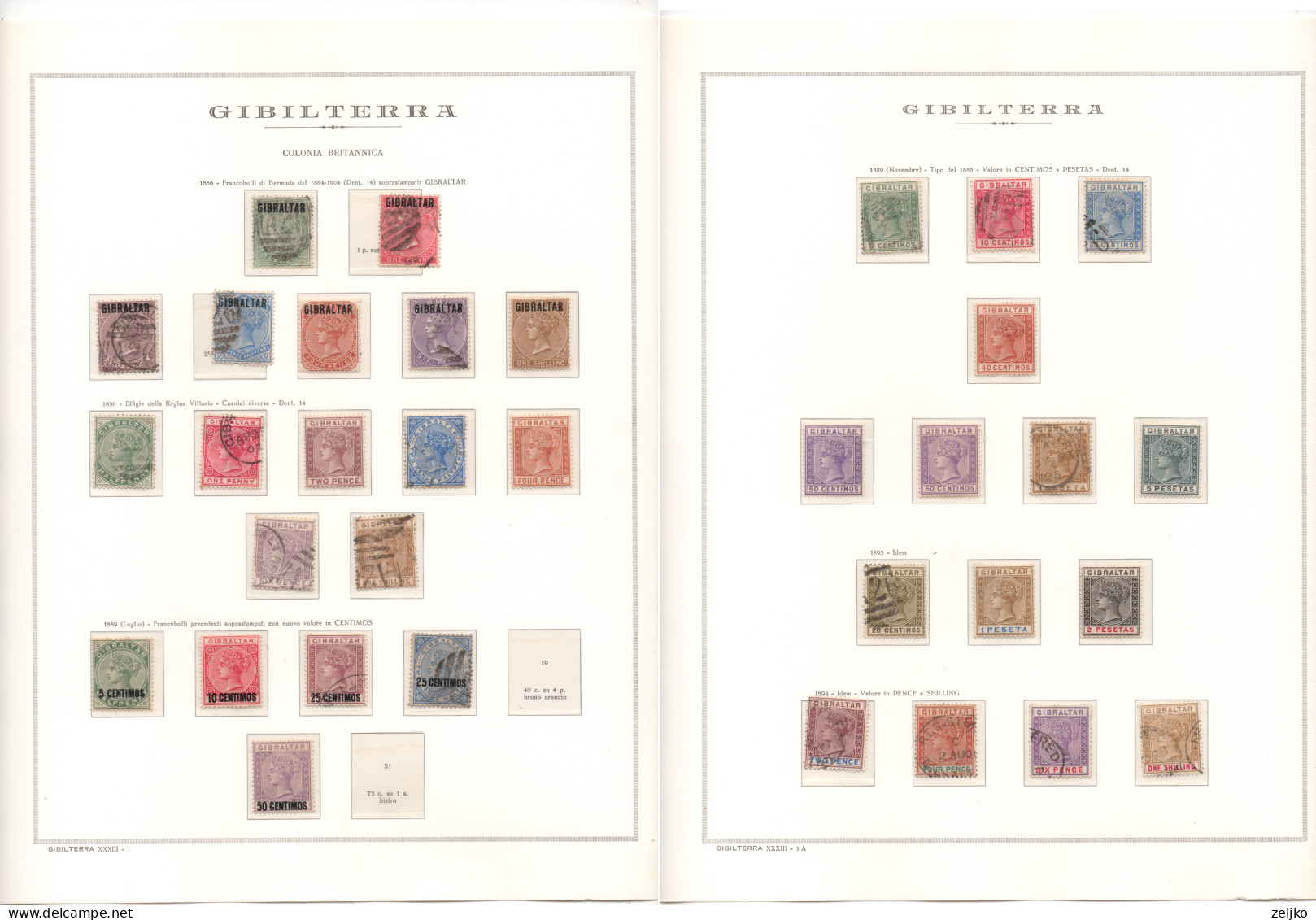 *** Gibraltar Collection 1886 - 1989, C.v. 4160 €, See Description - Gibraltar