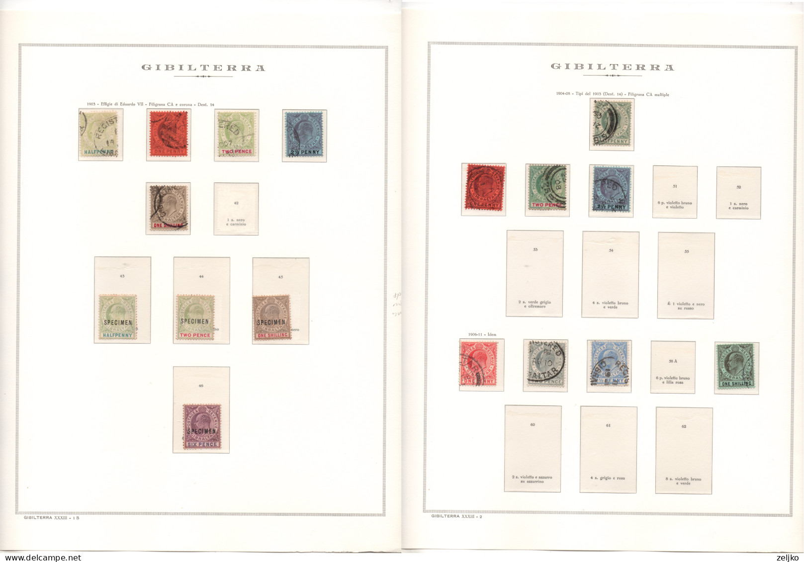 *** Gibraltar Collection 1886 - 1989, C.v. 4160 €, See Description - Gibraltar