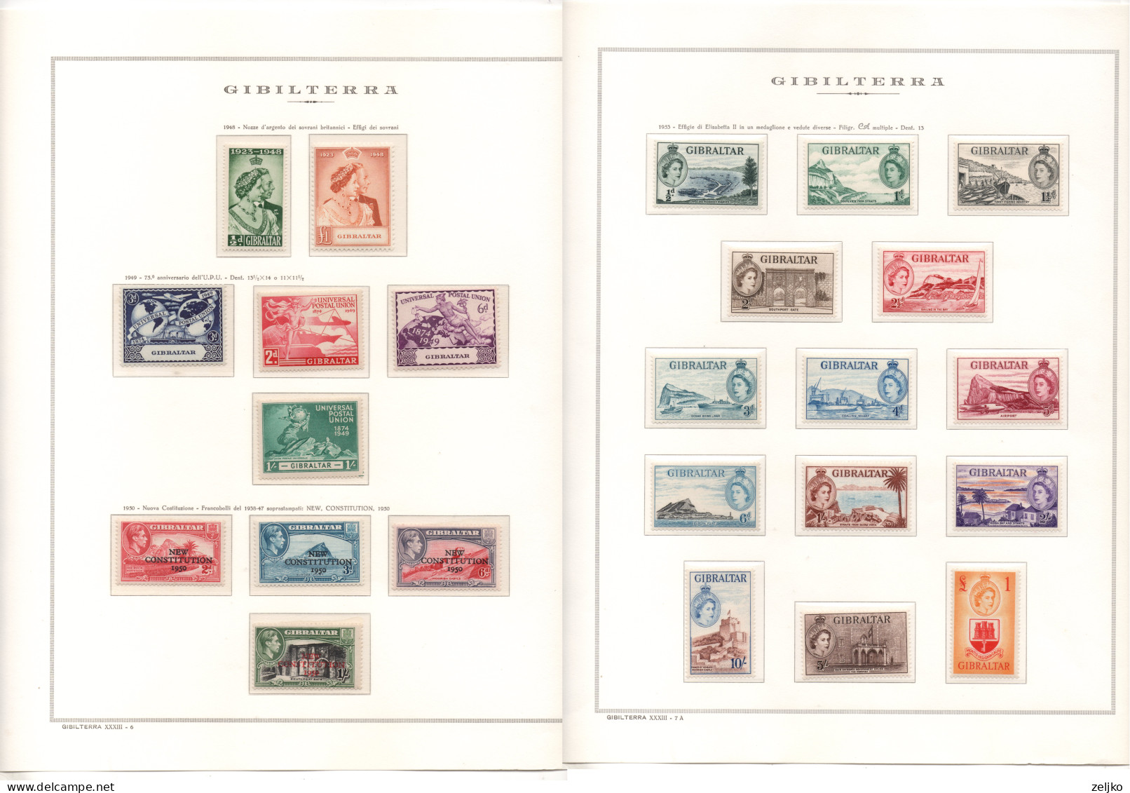 *** Gibraltar Collection 1886 - 1989, C.v. 4160 €, See Description - Gibraltar