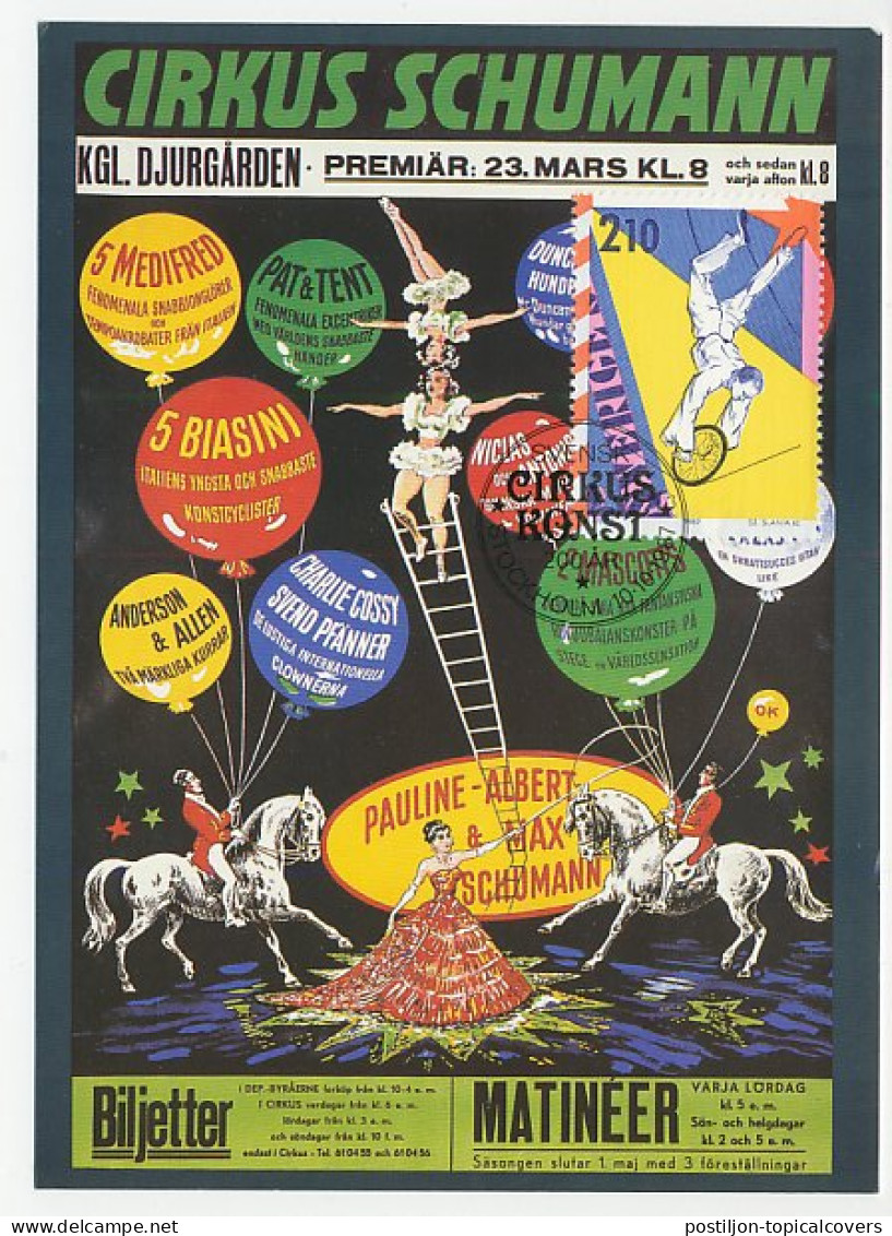 Maximum Card Sweden 1987 Acrobat - Circo