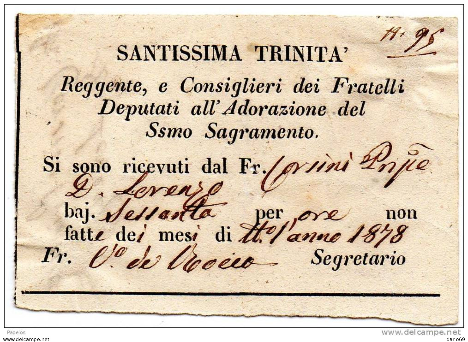 1878 SANTISSIMA TRINITÀ - Italie