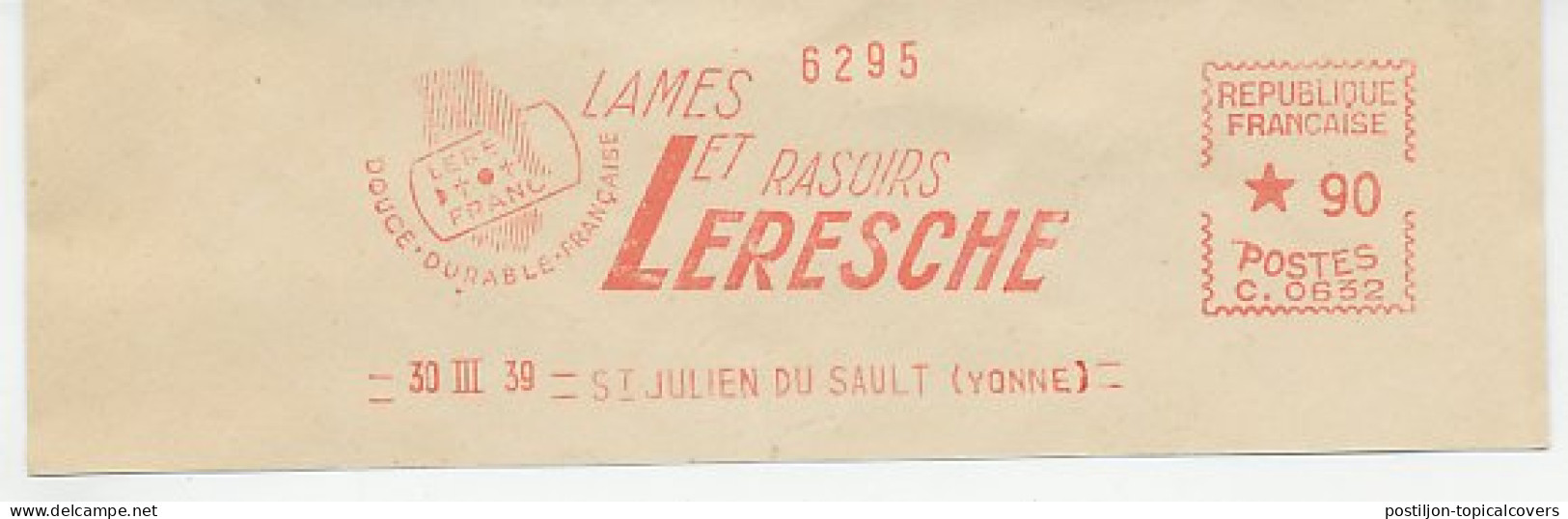 Meter Cut France 1939 Razor Blade - Autres & Non Classés