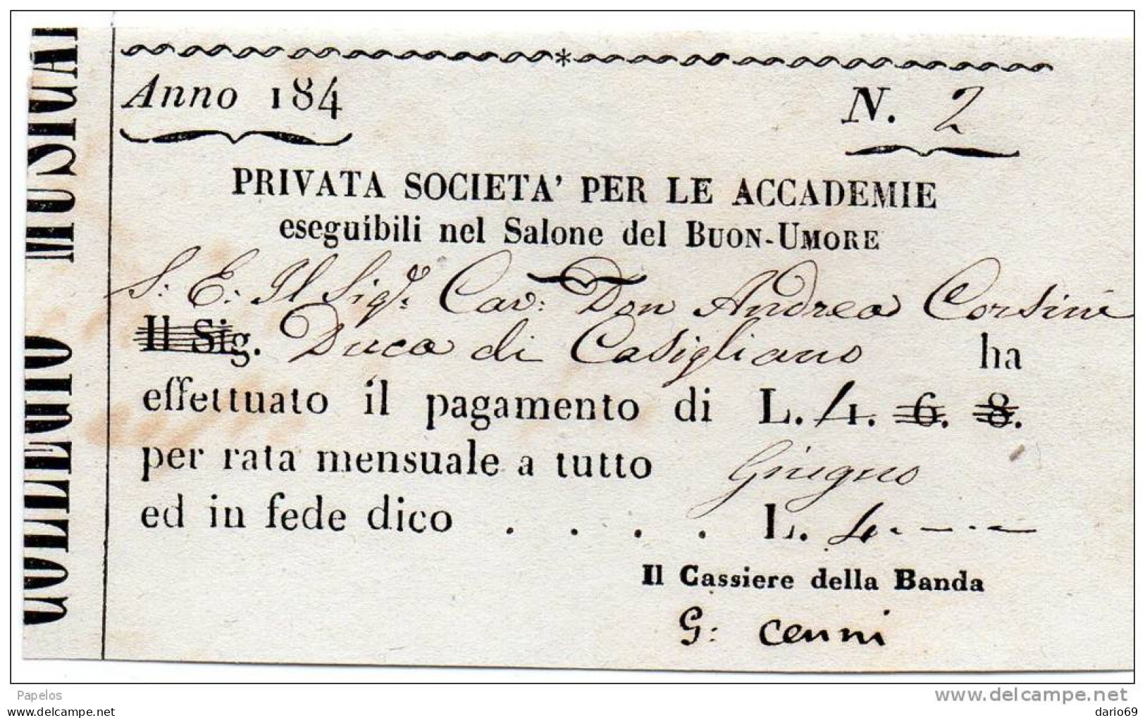 PRIVATA SOCIETÀ' PER LE ACCADEMIE ESEGUIBILI NEL SALONE DEL BUON - UMORE - Italie