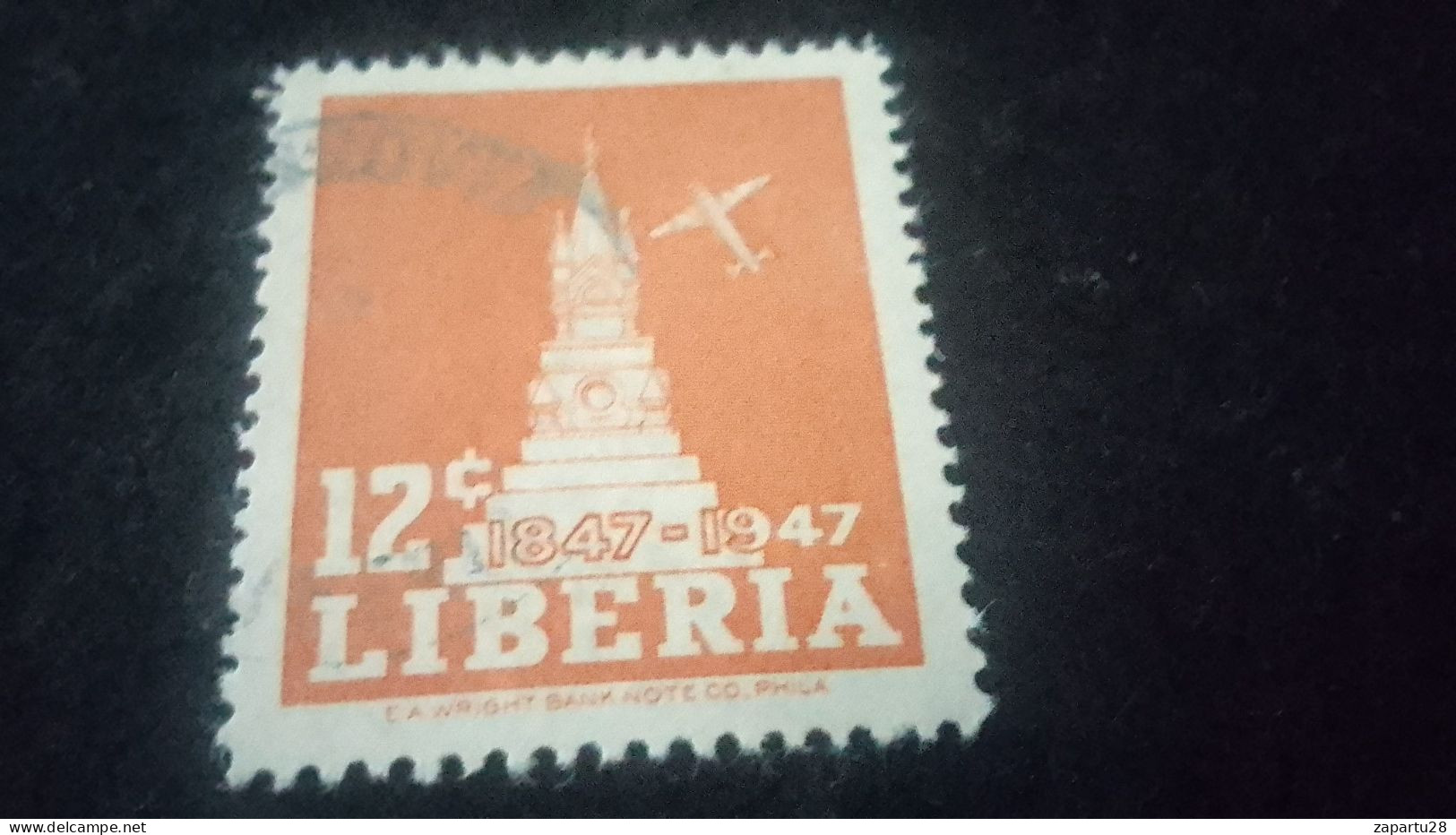 LİBERYA-1910-20-    12   C      DAMGALI - Liberia