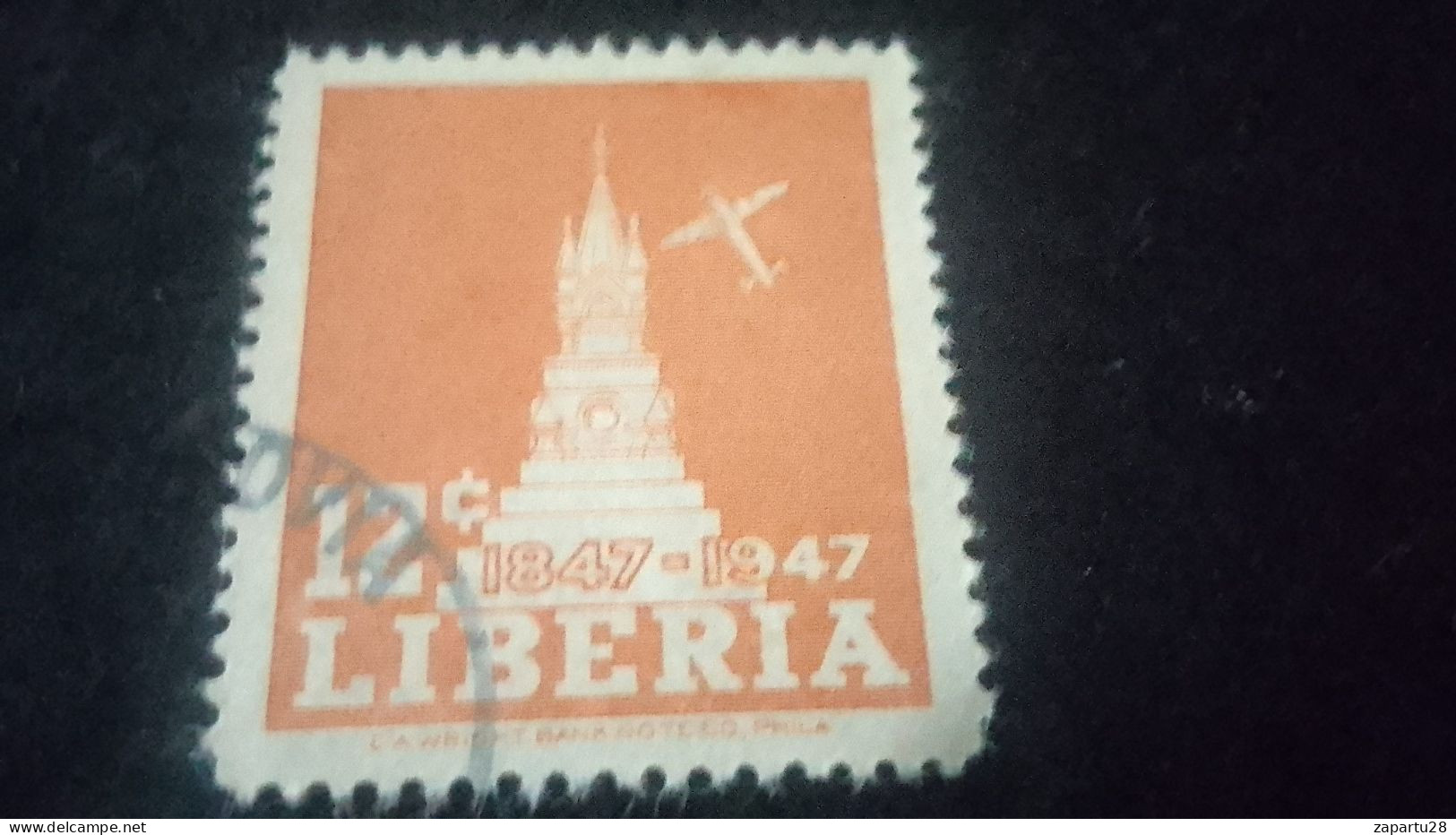 LİBERYA-1910-20-    12   C      DAMGALI - Liberia