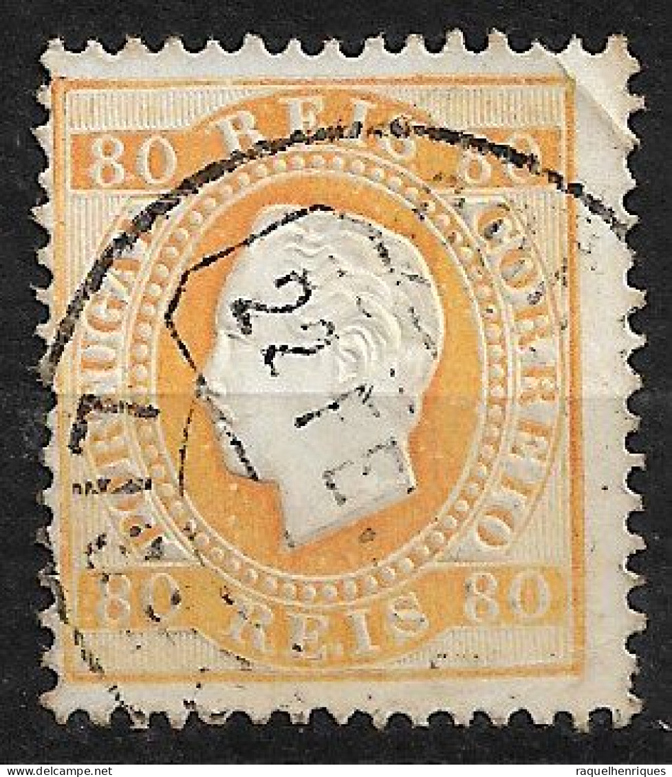 PORTUGAL 1870-76 D. LUIS I 80R P:12.5 USED (NP#94-P17-L8) - Used Stamps