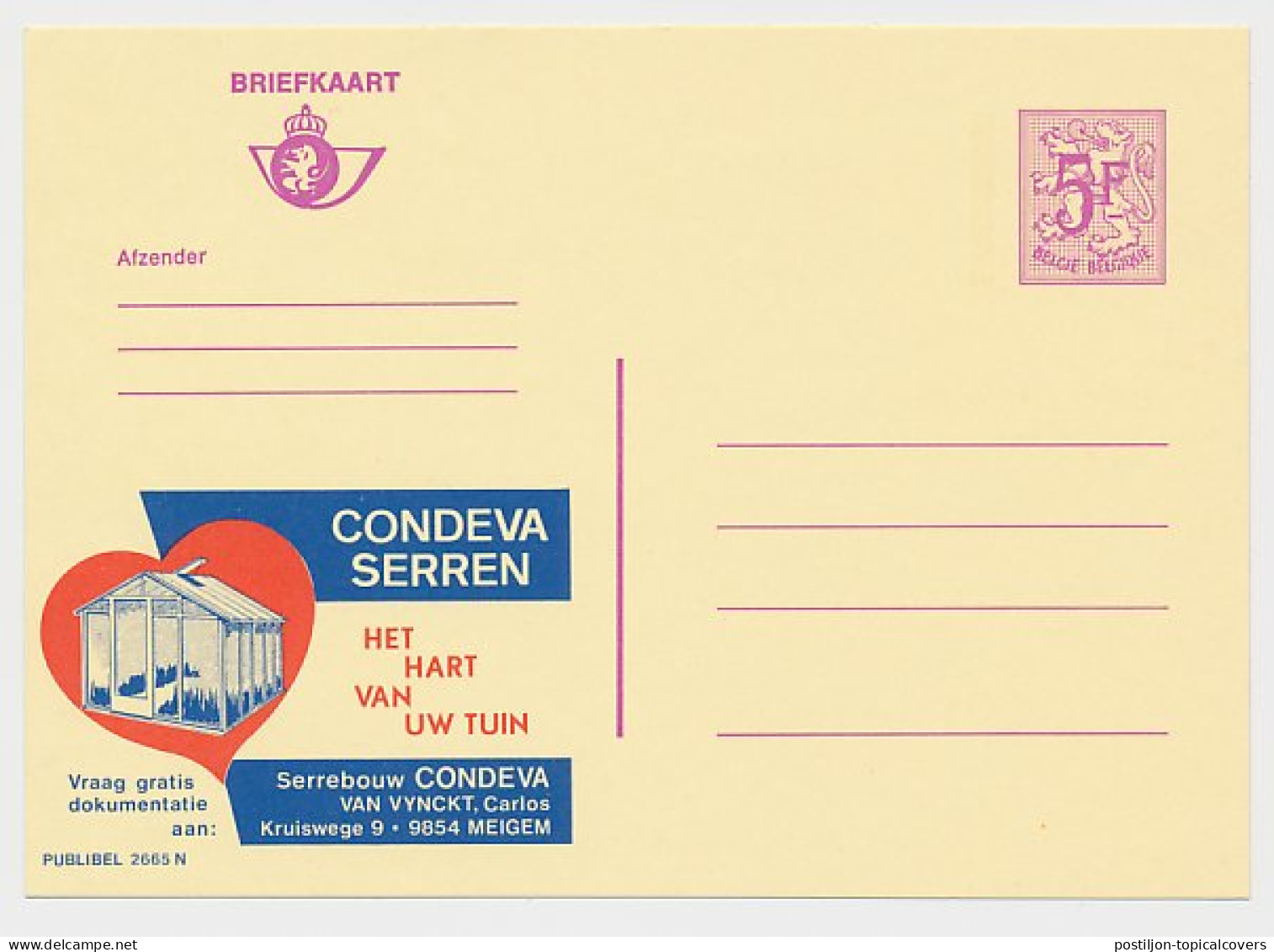Publibel - Postal Stationery Belgium 1975 Greenhouse - Agricoltura