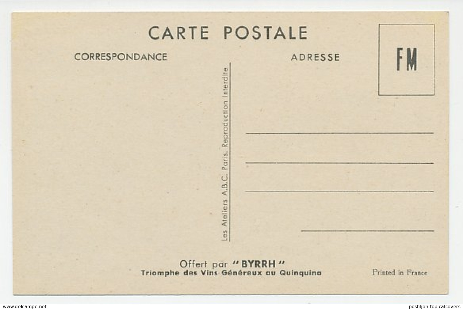 Military Service Card France Pipe Smoking - WWII - Tobacco