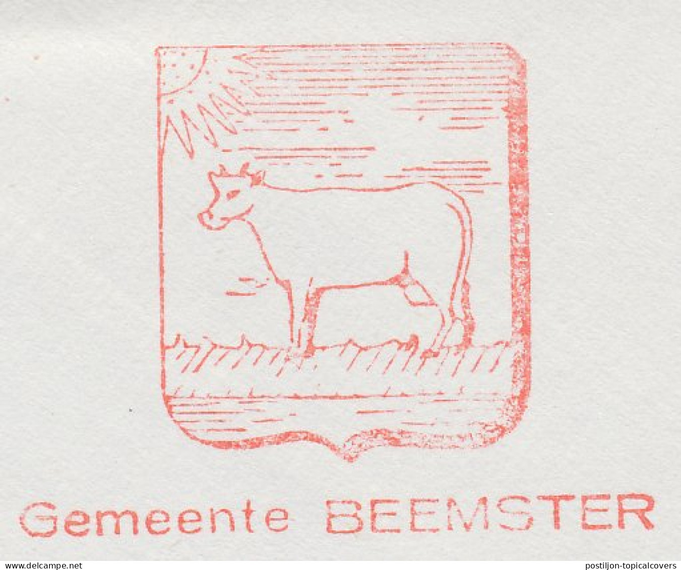 Meter Cover Netherlands 1974 Cow - Cattle - Ferme