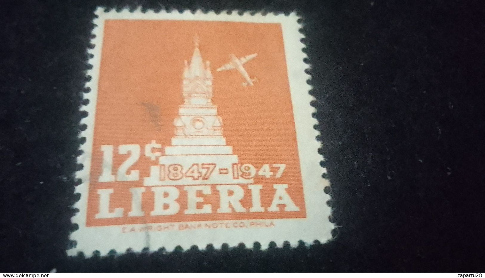 LİBERYA-1910-20-    12   C      DAMGALI - Liberia