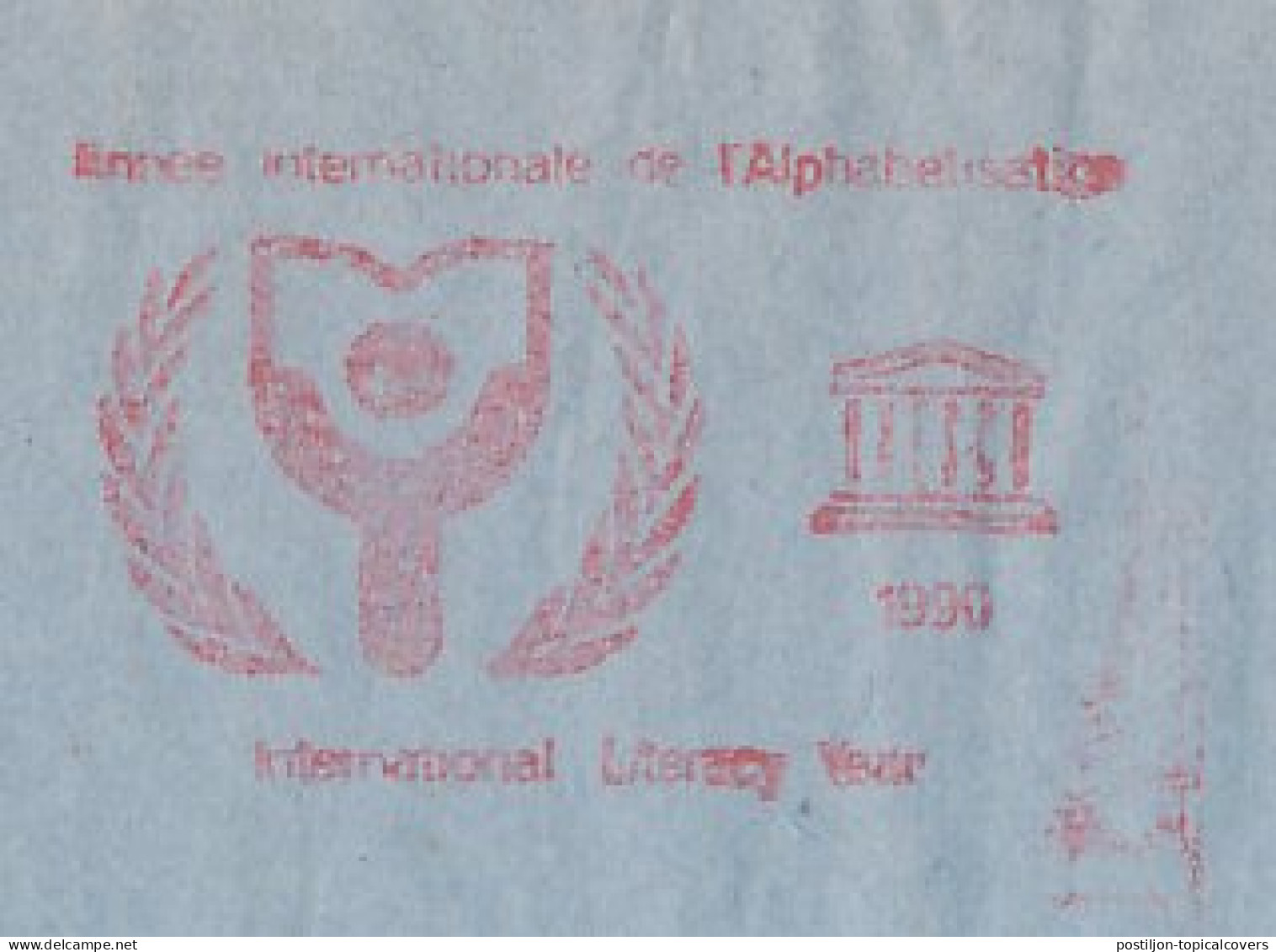 Meter Top Cut France 1991 UNESCO - International Year Literacy Year - VN