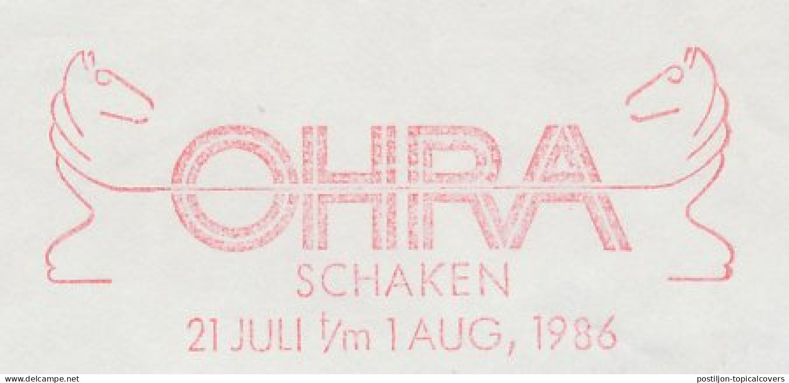 Meter Cut Netherlands 1986 ( PB 6389 ) OHRA Chess Tournament  - Non Classificati