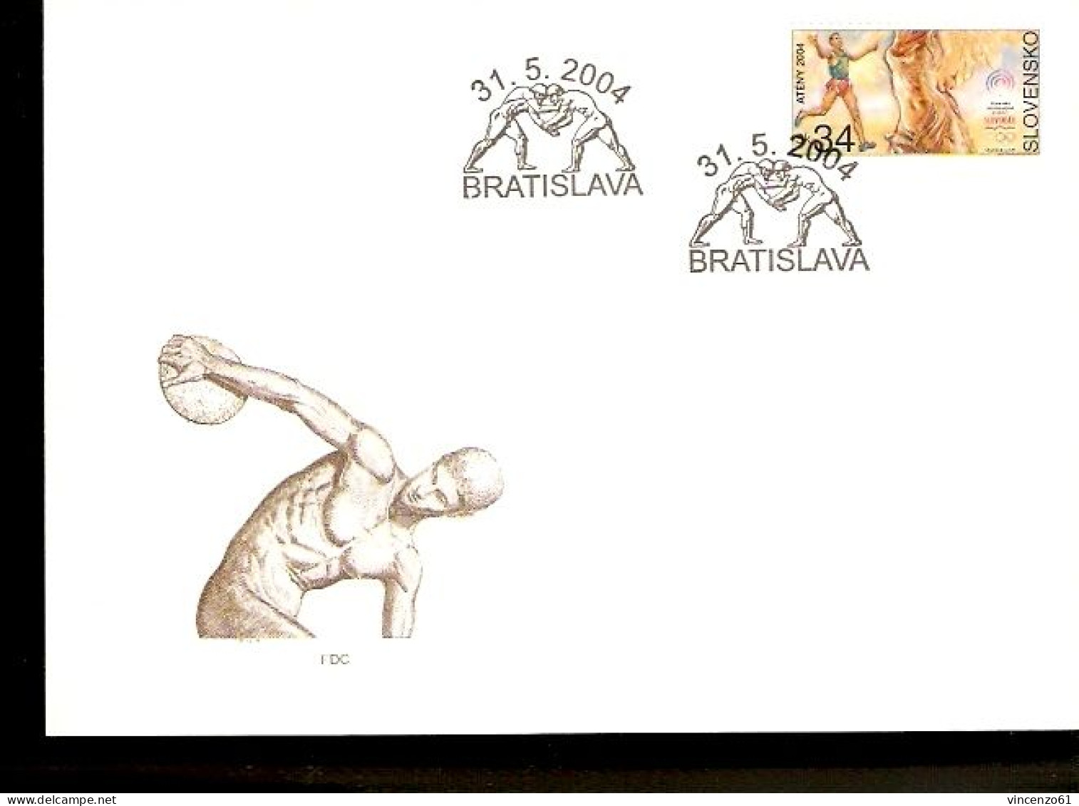 ATENE 2004 OLIMPIC GAMES SLOVENSKO FDC PARALYMPICS - Estate 2004: Atene