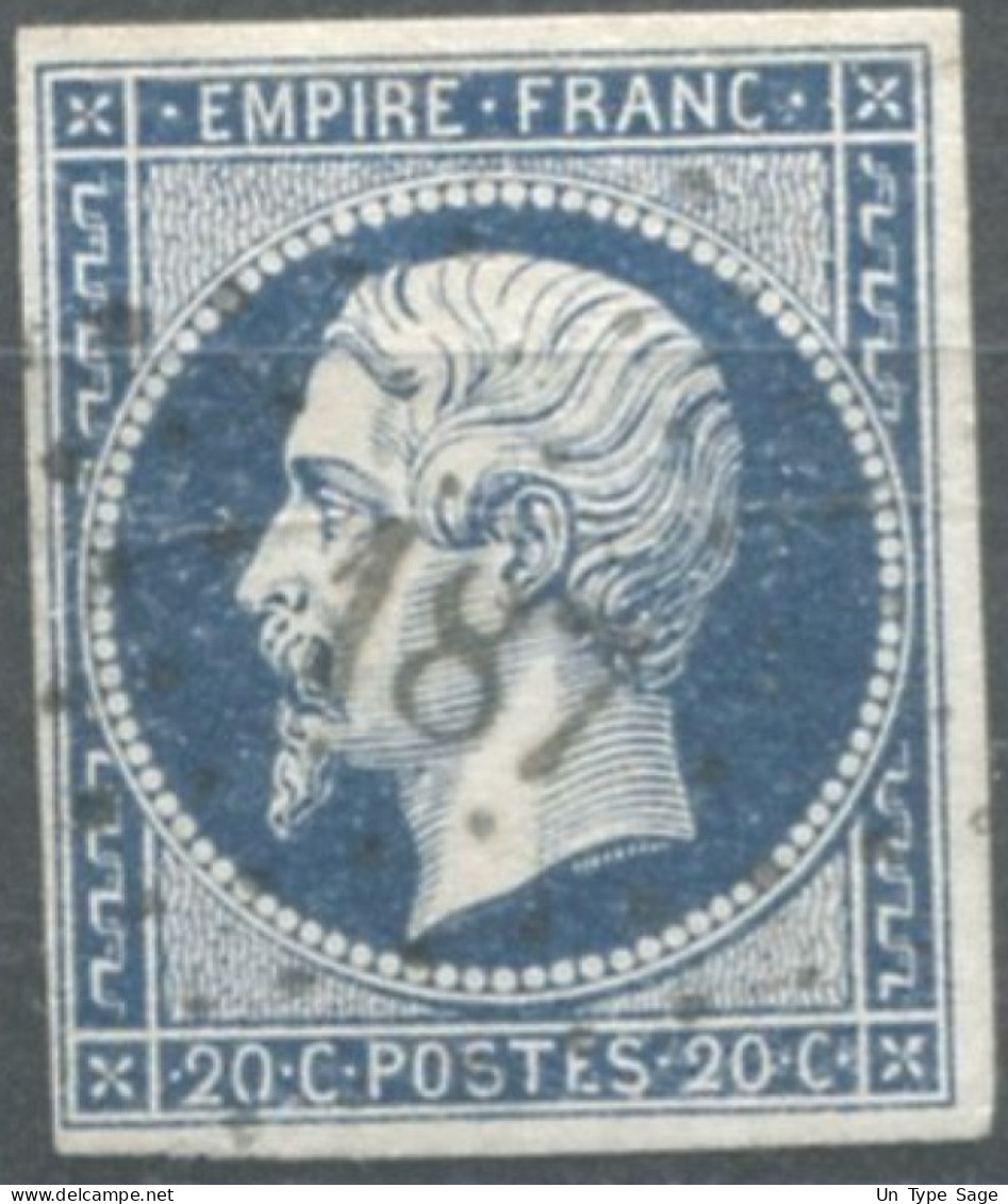 France, N°14Ah, Variété POSTF.S - Position à Identifier - (F822) - 1853-1860 Napoléon III