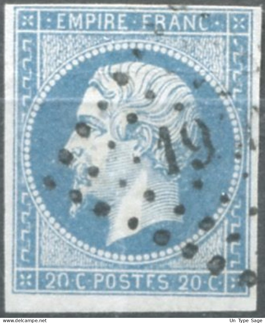 France, N°14Ah, Variété POSTF.S - Position à Identifier - (F827) - 1853-1860 Napoléon III.